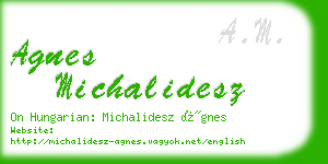 agnes michalidesz business card